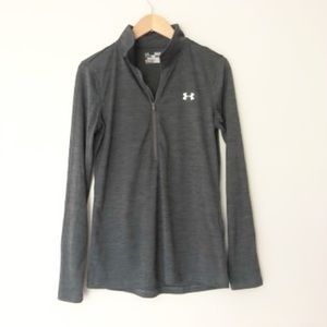 Under Armour Women’s Grey Fitted Half-Zip HeatGear Jacket M